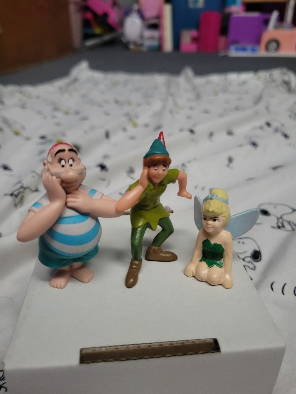 Fun Vintage Disney Store PVC Tinkerbell & Peter Pan Cake Topper Figurines set 3